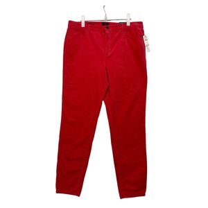 Talbots NWT Red Corduroy Jeggings 14 High Waist Pop of Red Preppy Officecore